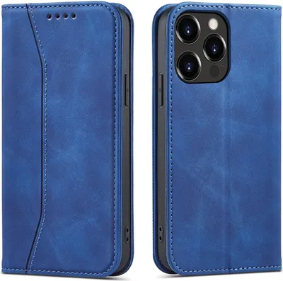 Produktbild von Magnet Fancy Case iPhone 13 Pro Max Hülle Kartenhalter Ständer Blau