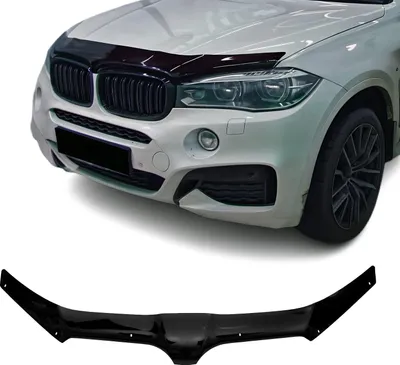 Image de Deflecteurs d'air capot de voiture pour BMW X6 F16 2014-2019 Acrylique Noir