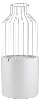 Immagine prodotto di Gilde, vaso per piante, modello "Pure", metallo, bianco, confezione da 2, altezza 46 cm, diametro 19 cm. Codice prodotto: 74137 4063387741375