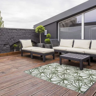 Produktbild von Outdoor Teppich BLUMEN, beidseitig verwendbar 241 cm