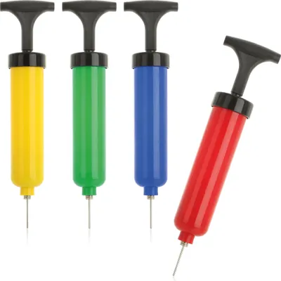 Zdjęcie produktu dla com-four® 4x pompka do piłek z końcówką zaworu - ręczne pompki powietrza w 4 kolorach - mieszki do piłek sportowych, nożnych, siatkówki, koszykówki [wybór jest zróżnicowany]