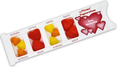 Obrázek produktu pro Krabička na tablety ke Dni matek Ovocné želé vtipy 25g