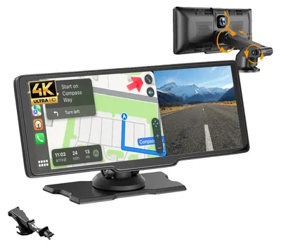 Zdjęcie produktu dla Kamera samochodowa, przednia kamera 4K, podwójna łączność, GPS