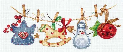 Produktbild von Panna Kreuzstichset "Festliche Girlande", 33x15cm, Zählmuster