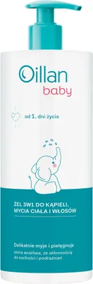 Zdjęcie produktu dla Oillan Baby Żel do kąpieli i mycia ciała i włosów 3w1 od 1. dnia życia, 750 ml