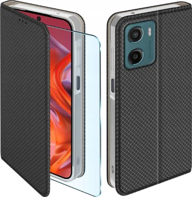 Zdjęcie produktu dla Etui Z Klapką Do Motorola Moto G05 | E15 Zamykane Futerał + Szkło