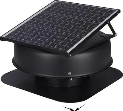 Immagine prodotto di Ventilatore solare da tetto, alta circolazione dell'aria, termostato integrato, 110V