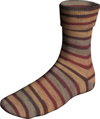 Produktbild von Lang Yarns - Super Soxx Color 4-fach PainterlySoxx 0550 braun beige 1150 Sienna