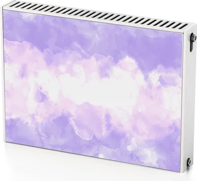 Produktbild von Lavendel-Abstraktion – Magnetische Heizkörperabdeckung – 80x60 cm – Magnet Heizkörperabdeckung – 3D Würfel – Heizkörperverkleidung – Magnetische Wandverkleidung – Wetterfest