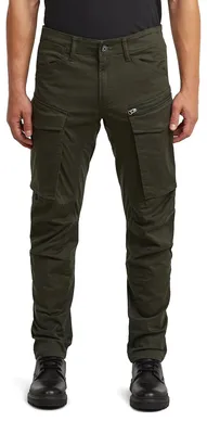 Image de Pantalon homme G-STAR modèle Rovic Zip 3D, coupe ajustée et légèrement fuselée, taille 26/30, couleur gris