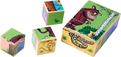 Image de 12 pièces Eichhorn Puzzle de cubes en bois pour enfants Grüffelo 109295662