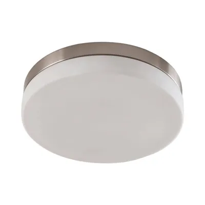 Produktbild von Lindby Bad-Deckenlampe Amilia, Ø 30 cm, E27, nickel, Glas