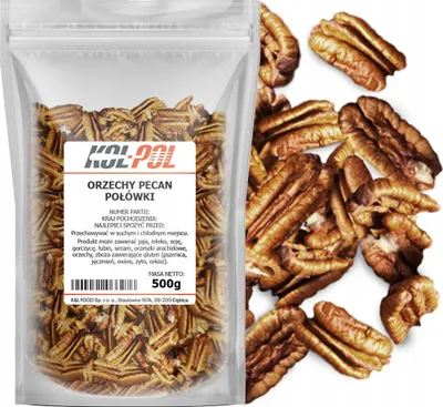 Zdjęcie produktu dla ORZECHY PECAN 500g Pekan orzech naturalne świeże wysoka jakość Kol-Pol