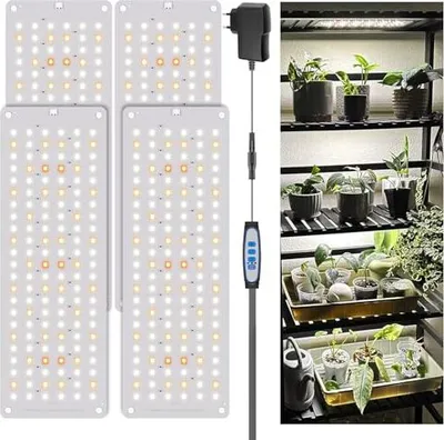 Produktbild von Garpsen -LED -Pflanzenlampe, 6000 K Vollspektrum -Lichter Auto -Timer 6/16/16h, 5 dimmbare Level und 3 Farbmodi, 552 LEDs Wachsen Lampentafel Samensta