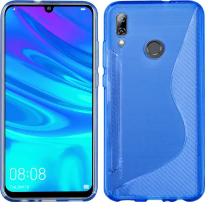 Immagine prodotto di cofi1453® S-Line Custodia Bumper compatibile con HONOR 10 LITE Custodia in silicone antiurto per telefoni cellulari Custodia TPU Cover Blu