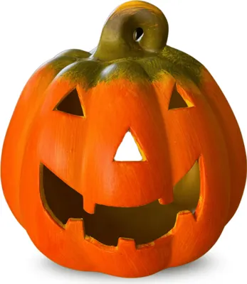 Produktbild von Kürbis-Laterne als LED Halloween-Deko Windlicht in 19x20 cm