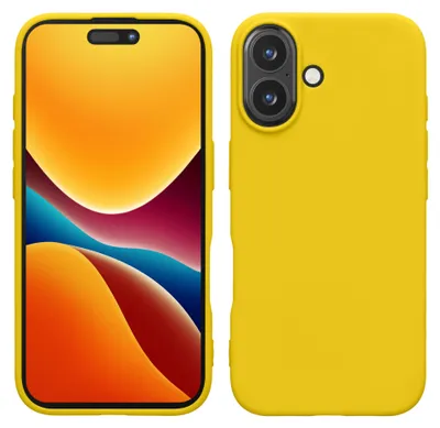 Produktbild von kwmobile Handyhülle für Apple iPhone 16 Hülle - TPU Case - Kabelloses Laden - Schutzhülle Cover in Strahlend Gelb
