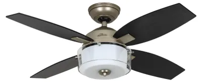 Produktbild von Deckenventilator mit Beleuchtung und Wandschalter Central Park 107 cm Zinn
