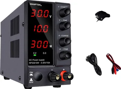 Obrázek produktu pro Napájecí zdroj, nastavitelné napětí, digitální displej, NPS3010W-3 30V10A