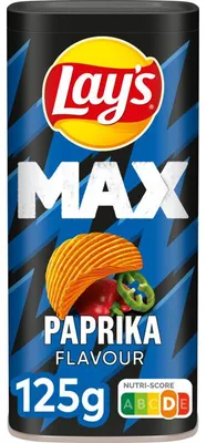 Produktbild von Lay's Max Paprika Snackbox 125g – Knusprige Kartoffelchips mit Paprika-Geschmack