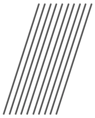 Kohlefaserstäbe, 10 Stück, rund, 3 mm x 254 mm, schwarz
