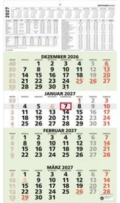 Image de Calendrier mensuel vert, "Blauer Engel" pour l'année 2027