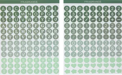 Zdjęcie produktu dla Oblique Unique 216 naklejek z literami, cyframi, znakami i symbolami + serca, kwiaty na rozpoczęcie nauki w szkole i wiele innych – zielone