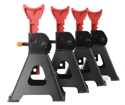 Obrázek produktu pro Podpěrné stojany – sada 4 kusů – nosnost 3 t – výškově nastavitelné 27,5–41,5 cm – pro automobily a karavany – pro těžká břemena