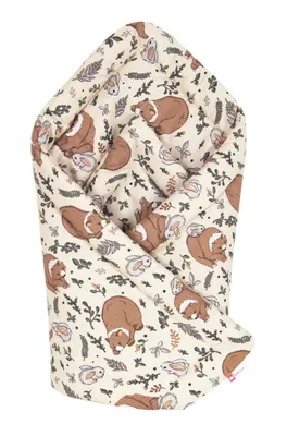 Produktbild von BABYLUX Einschlagdecke BABYHÖRNCHEN 75x75cm Neugeborene 129. Bär Braun