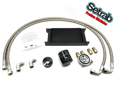 Image de 19 rangées Kit de refroidissement d'huile + tuyau flexible en acier pour VW T5 2.0L TDI CFCA 180CV Bi-T