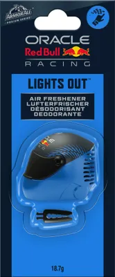The image shows the packaging of an air freshener for a car.