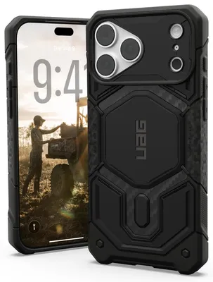 Obrázok produktu pre Urban Armor Gear Monarch Pro, Ochranný obal, Apple, iPhone 18 Pro Max, 17,5 cm (6.9"), Čierna, Karbón