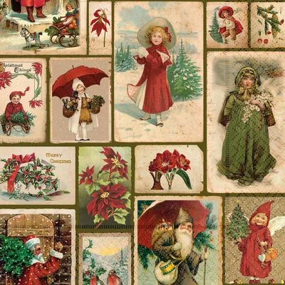 Obrázek produktu pro Papírový ubrousek Christmas Collage