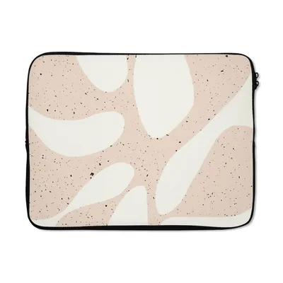 Produktbild von MuchoWow® Laptop Hülle 15 Zoll Pflanzen - Abstrakt - Rosa - Pastell Laptoptasche - Laptoptasche - Sleeve - Rundum-Schutz