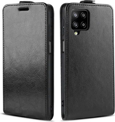 Produktbild von Handy Hülle für Samsung Galaxy A12 Magnet Cover Case Klapphülle Schutzhülle Farbe: Schwarz