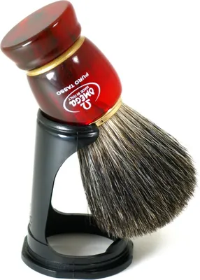 Immagine prodotto di Omega pennello da barba in pelo di tasso stick pluck 33185 Pure Badger con manico in resina