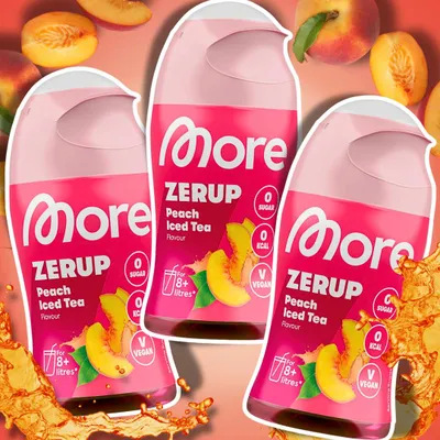 Produktbild von 3x MORE Zerup Zero Sirup 65 ml – Zuckerfreier Getränkesirup, verschiedene Geschmacksrichtungen zur Auswahl + Heartforcards Versandschutz