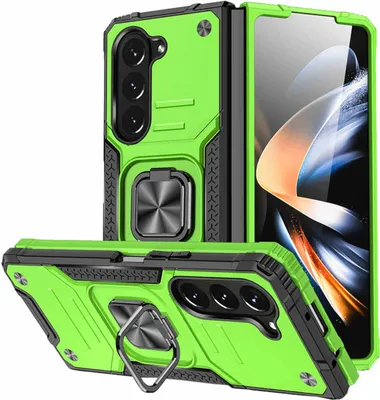Image de Étui de protection avec anneau magnétique Armor pour Samsung Galaxy Z Fold5 5G, vert