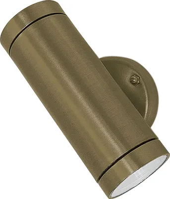 Immagine prodotto di Applique da esterno in vetro di ottone GU10 IP44 Altezza 16,5 cm Up Down in ottone 2 luci Moderno