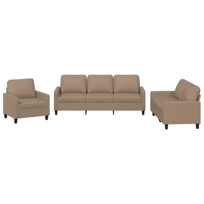 Produktbild von VidaXL 3201402, Cappuccino, Schaum, Kunstleder, Metall, Polywood, Textil, 198 cm, 77 cm, 80 cm