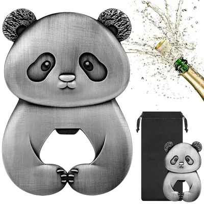 Productafbeelding van Elzusha - Schattige Panda Flesopener met Cadeauzak