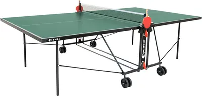 Produktbild von Sponeta SPONETA S 1-42 e Outdoor-Tischtennisplatte, 4mm, grün, mit Netz, 216.5010/L