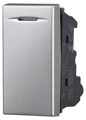 Immagine prodotto di ETTROIT AG0401 Interruttore 1P 16A Unipolare Colore Grigio Compatibile Con Bticino Axolute