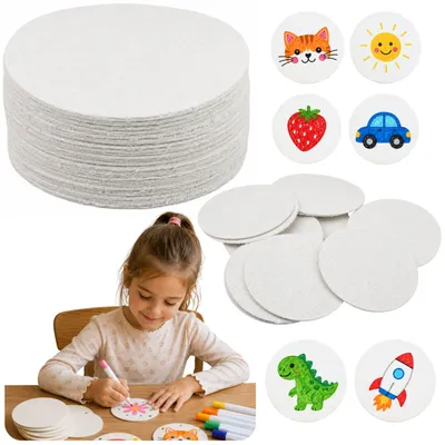 Productafbeelding van Magisch 3D-schilderpapier Diy Houtpulpschijven 20 stuks 6 cm