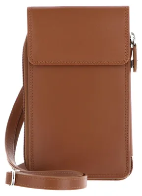 Imagen del producto de Golden Head Cuero bolsa para móvil Polo RFID Protect Handy-Umhängetasche 4045 Cognac marrón