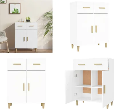 Immagine prodotto di vidaXL Credenza bianca 69,5x34x89 cm Materiale a base di legno - Credenza - Credenza - Armadio - Armadio portaoggetti