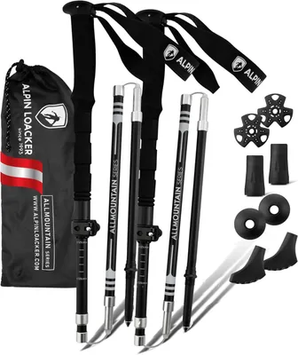 Produktbild von Wanderstöcke faltbar, Carbon Aluminium, Korkgriff, für Wandern