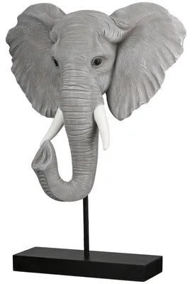 Immagine prodotto di Gilde Skulptur, Elefant, "Ringo", Kunstharz, grau, VE 1, L. 8 cm, B. 25 cm, H. 42 cm 59134 4063387591345