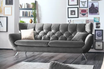 Produktbild von KAWOLA Sofa CHARME 3-Sitzer Velvet stone