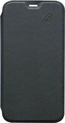 Produktbild von BEETLECASE, Schutzhülle für Apple iPhone 6/7/8/SE(2022) Folio Premium aus Leder mit kristallklarer Rückseite, Schwarz